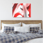 Rood Zwart Wit Grijs Abstract Canvas Afdruk (Insitu (Slaapkamer))