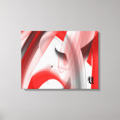 Rood Zwart Wit Grijs Abstract Canvas Afdruk (Voorkant)
