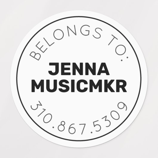 Rood zwart-wit kleefmiddel / waterdicht etiket labels (Design 2)