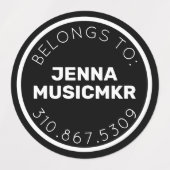 Rood zwart-wit kleefmiddel / waterdicht etiket labels (Design 1)