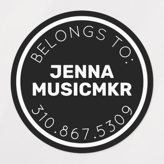 Rood zwart-wit kleefmiddel / waterdicht etiket labels (Design 1)