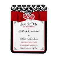 Rood, Zwart, Wit Liefde Harten Foto Save the Date