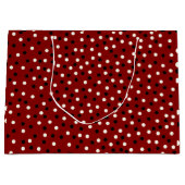 Rood/zwart/wit, met puntenontwerp large cadeautasje (Voorkant)