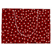 Rood/zwart/wit, met puntenontwerp large cadeautasje (Achterkant)