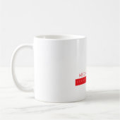 Rood Zwart & Wit Minimalistisch Eenvoudig Modern Koffiemok (Links)