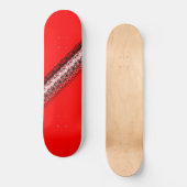Rood Zwart Wit Modern Funky 4Jess Persoonlijk Skateboard (Voorkant)