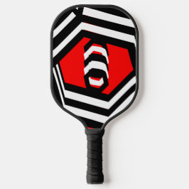 Rood Zwart Wit Moderne Kleurrijke Pickleball Paddl Paddle
