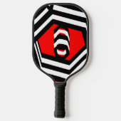 Rood Zwart Wit Moderne Kleurrijke Pickleball Paddl Paddle (Achterkant)