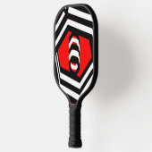 Rood Zwart Wit Moderne Kleurrijke Pickleball Paddl Paddle (Links)