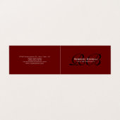 Rood Zwart Wit Monogram Minimalistisch Vlak Visitekaartje (Buitenkant ongevouwen)