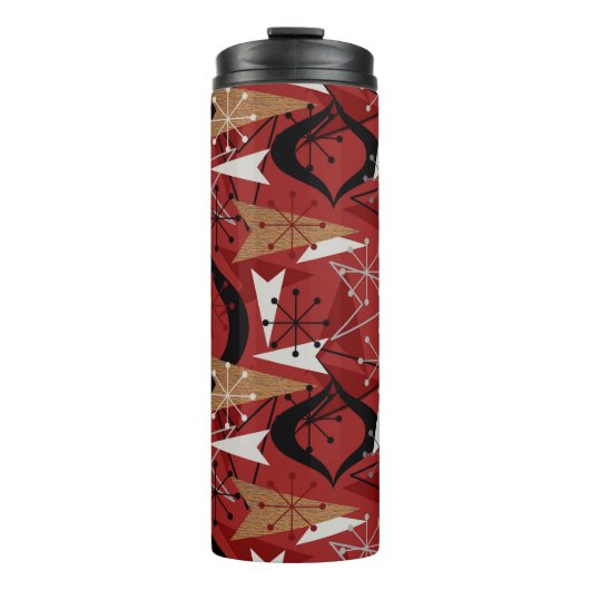 Rood, zwart, wit, nephout | atoomcentrale thermosbeker (Voorkant)