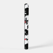 Rood Zwart Wit Onregelmatig Abstract Design iPhone 15 Case (Rechterkant)