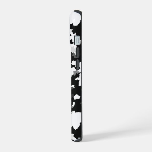 Rood Zwart Wit Onregelmatig Abstract Design iPhone 15 Case (Linkerkant)