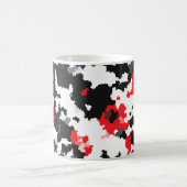 Rood Zwart Wit Onregelmatig Abstract Design Koffiemok (Center)