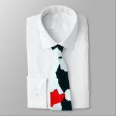 Rood Zwart-wit Onregelmatig Abstract Stropdas (Gebonden)