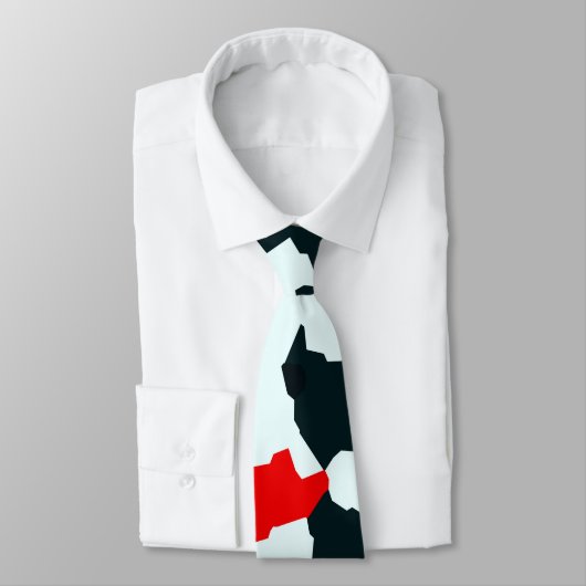 Rood Zwart-wit Onregelmatig Abstract Stropdas (Gebonden)