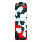 Rood Zwart-wit Onregelmatig Abstract Thermosbeker (Voorkant)