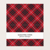 Rood zwart-wit patroon visitekaartje (Buitenkant ongevouwen)