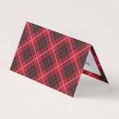 Rood zwart-wit patroon visitekaartje (Achterkant)