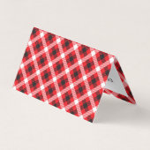 Rood zwart-wit patroon visitekaartje (Achterkant)