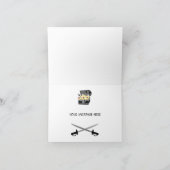 Rood Zwart + Wit Piraat Verjaardag Dank u Bedankkaart (Binnen)