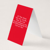 ROOD ZWART WIT POLKA STIPPEN MODERN TRENDY MANAGER VISITEKAARTJE (Achterkant)