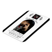 Rood & Zwart Wit Rozen Skelet Save the Date Magneet (Linkerzijde)