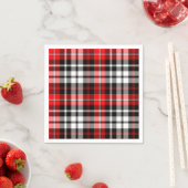 Rood Zwart Wit Schotse ruit Patroon Ontwerp Servet (Insitu)