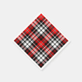 Rood Zwart Wit Schotse ruit Patroon Ontwerp Servet (Hoek)