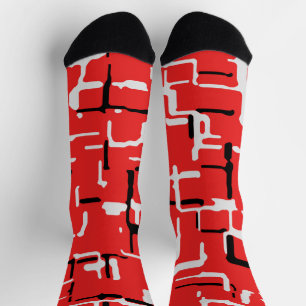 Rood zwart wit sokken