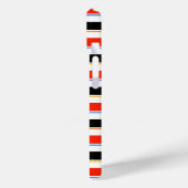 Rood Zwart Wit Strepen Lijnen Patroonontwerp Case-Mate iPhone Case (Achterkant / Links)