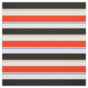 Rood Zwart Wit Strepen Lijnen Patroonontwerp Stof