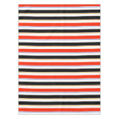 Rood Zwart Wit Strepen Lijnen Patroonontwerp Tafelkleed (Voorkant)