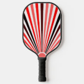 Rood Zwart wit strepen Pickleball Paddle (Voorkant)