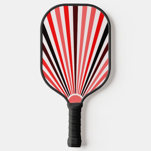 Rood Zwart wit strepen Pickleball Paddle (Achterkant)