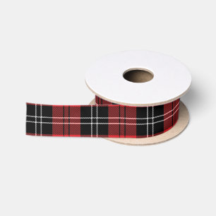 Rood Zwart Wit Tartan Schotlandse Plaid Buffalo Pl Satijnen Lint