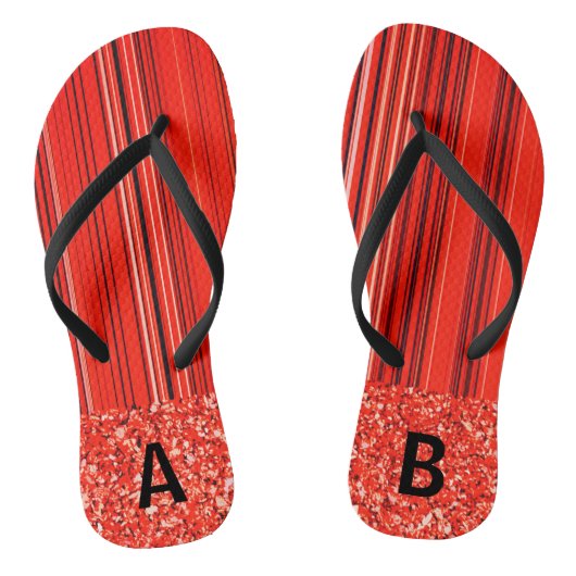 Rood Zwart Wit Teenslippers (Voetbed)