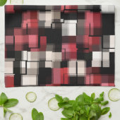 Rood zwart wit theedoek (Gevouwen)