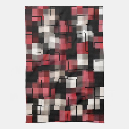 Rood zwart wit theedoek (Verticaal)