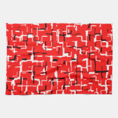 Rood zwart wit theedoek (Horizontaal)