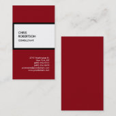 Rood zwart wit verticaal uniek visitekaartje (Voorkant / Achterkant)