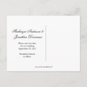 Rood zwart wit wervelingen Bewaar de datum Aankondigingskaart (Achterkant)