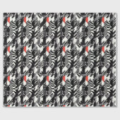 Rood Zwart Wit Zebra Abstract Cadeaupapier (Vlak)