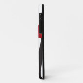 Rood, zwart, wit Zebra gestreept iPhone 5 Hoesje (Achterkant/links)