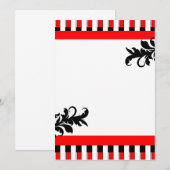 Rood-zwart-witstrips Kaart (Voorkant / Achterkant)