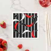 Rood, Zwart & Witte Abstract Boemerang Design Servet (Insitu)