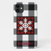 Rood, zwart, witte buffels, neusvlokken Case-Mate iPhone case (Achterkant)