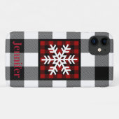 Rood, zwart, witte buffels, neusvlokken Case-Mate iPhone case (Achterkant (horizontaal))