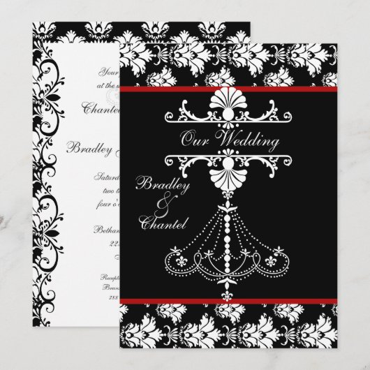 Rood, zwart, witte luidere weddenschappen kaart (Voorkant / Achterkant)