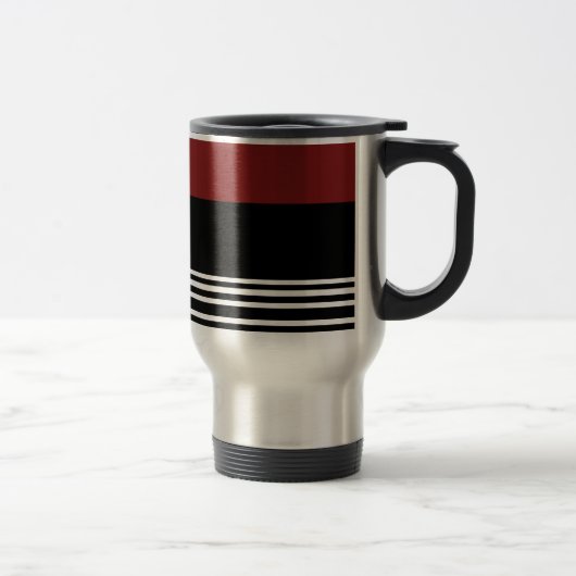 Rood/zwart/zilver > Coffee Travel Mug Reisbeker (Rechts)